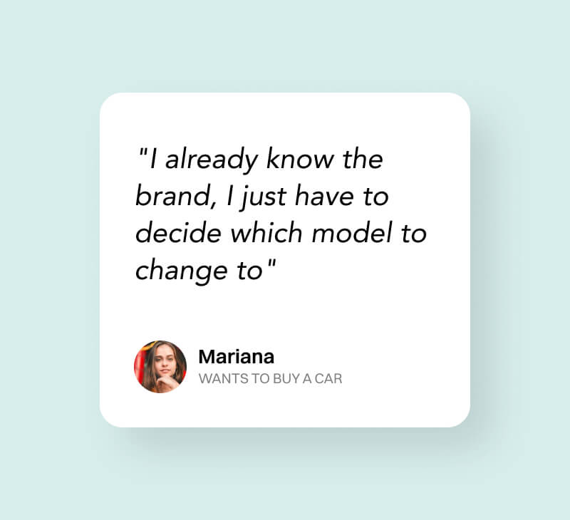 Marian, who wants to buy a car said to us: I already know the brand, I just have to decide which model to change to